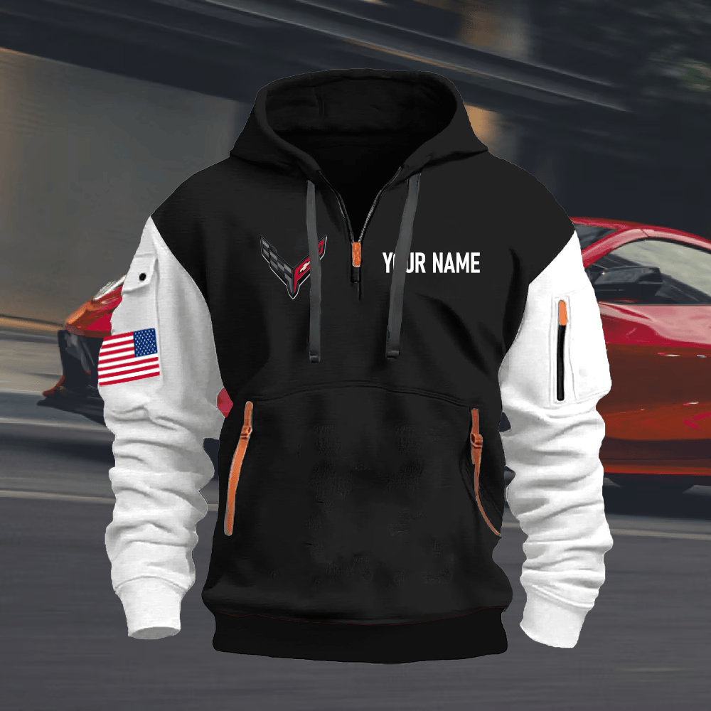 CV82 Custom Name Quarter Zipper Hoodie