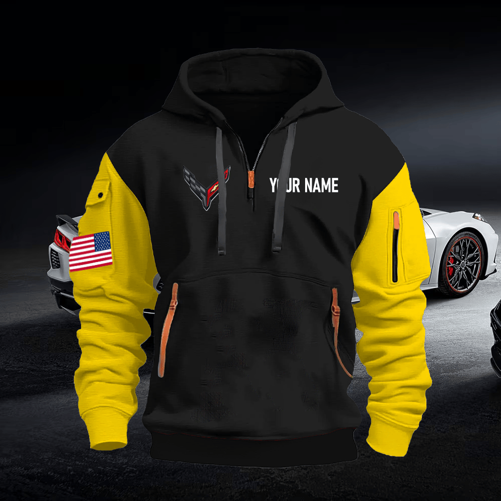 CV82 Custom Name Quarter Zipper Hoodie
