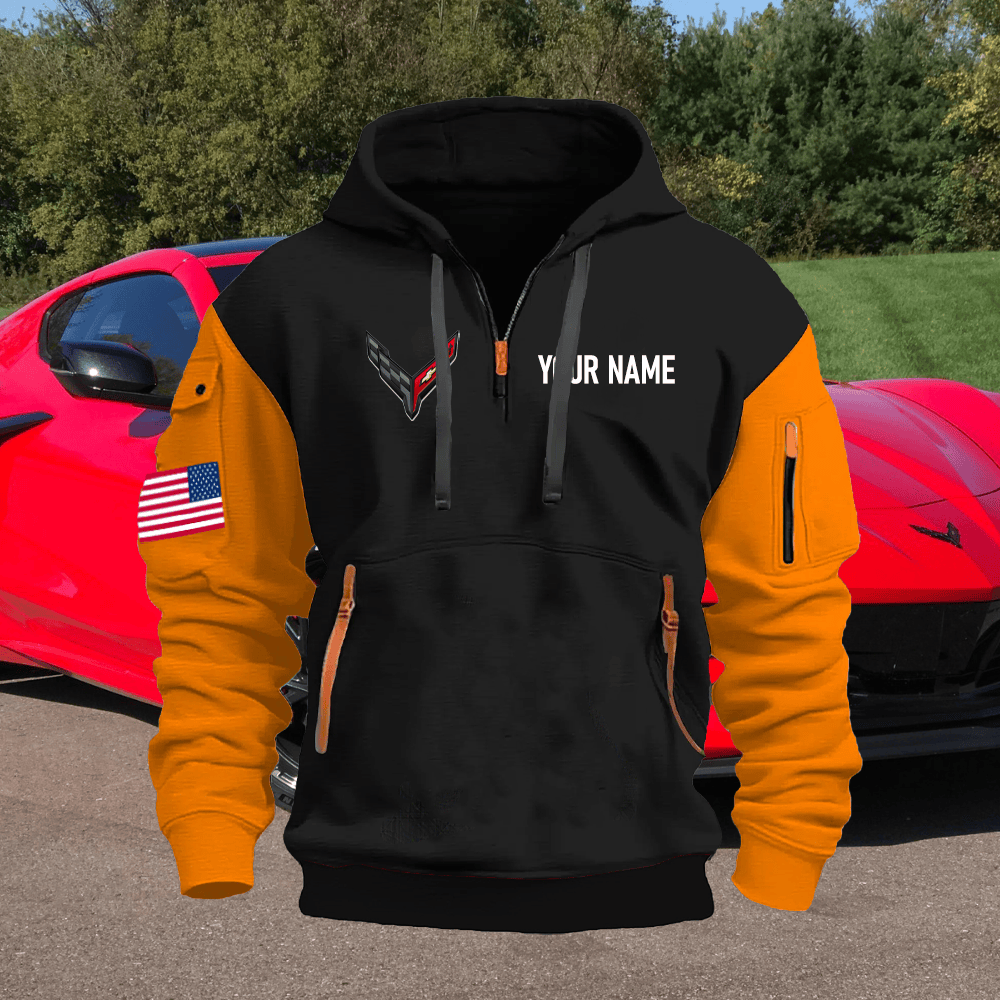 CV82 Custom Name Quarter Zipper Hoodie