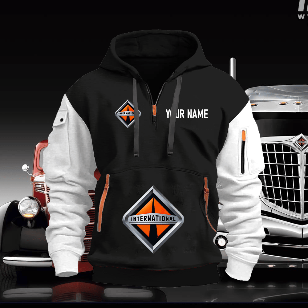 IN Custom Name Quarter Zipper Hoodie