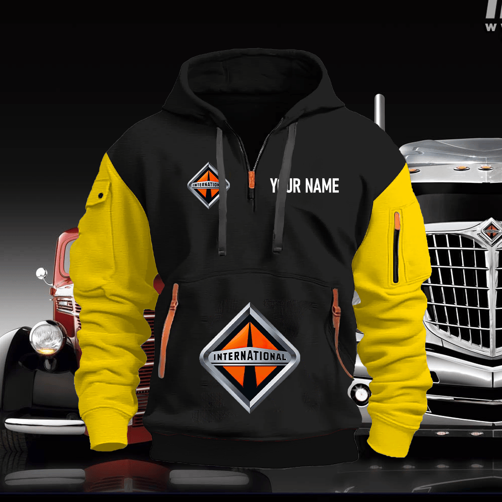 IN Custom Name Quarter Zipper Hoodie
