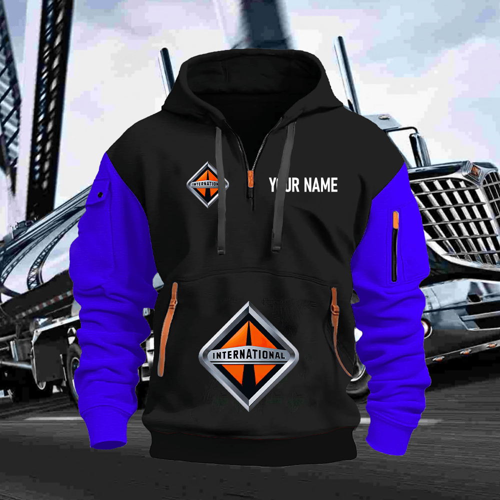 IN Custom Name Quarter Zipper Hoodie