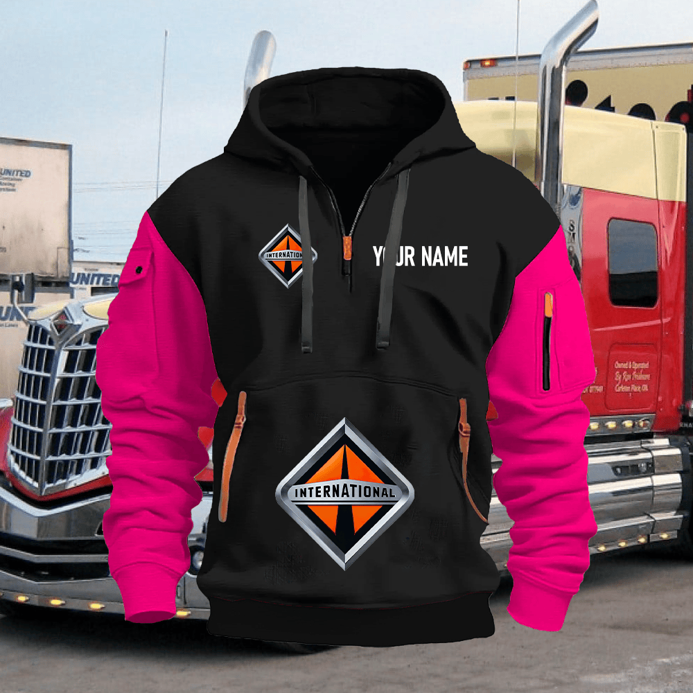 IN Custom Name Quarter Zipper Hoodie