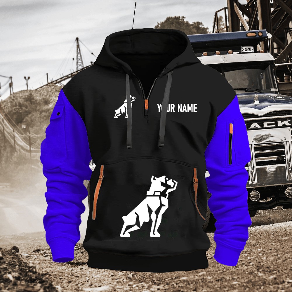 MA Custom Name Quarter Zipper Hoodie