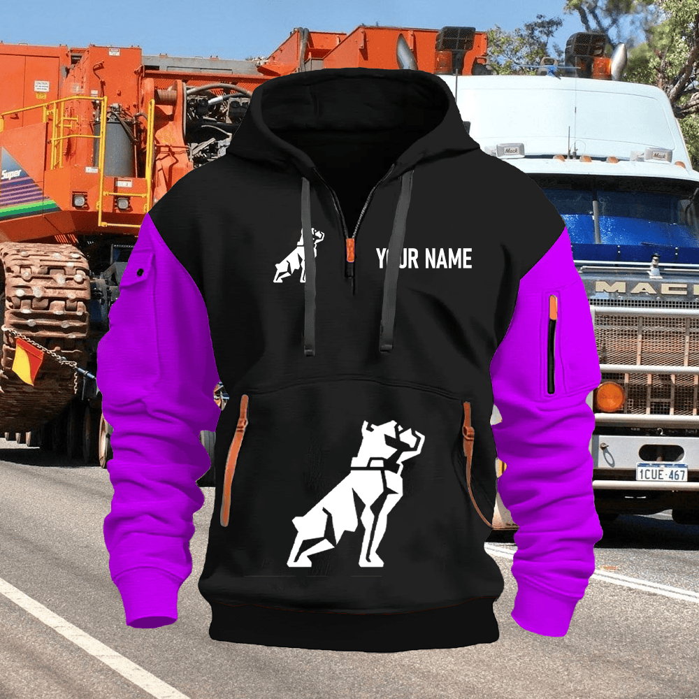MA Custom Name Quarter Zipper Hoodie