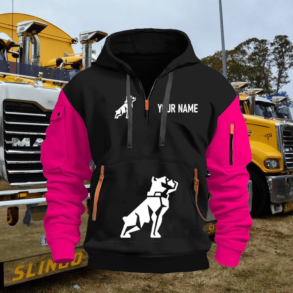 MA Custom Name Quarter Zipper Hoodie