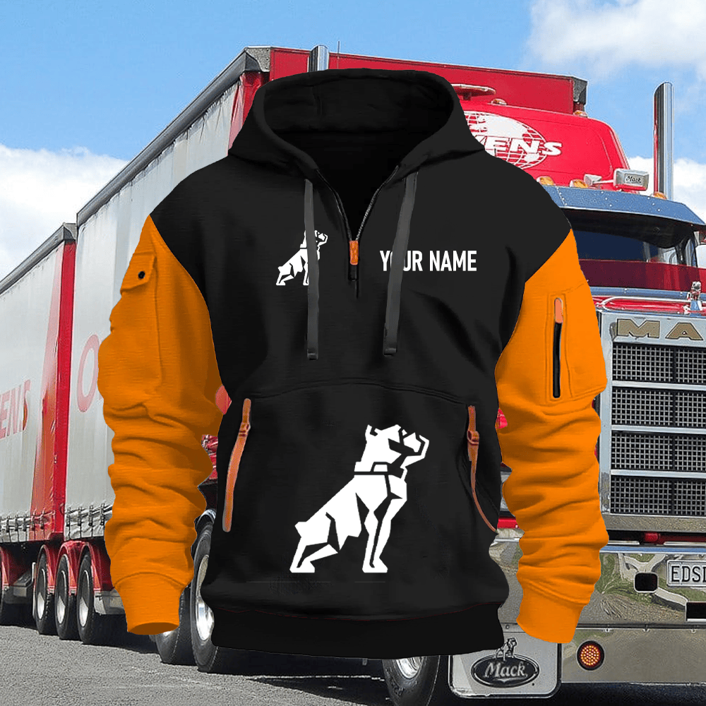 MA Custom Name Quarter Zipper Hoodie