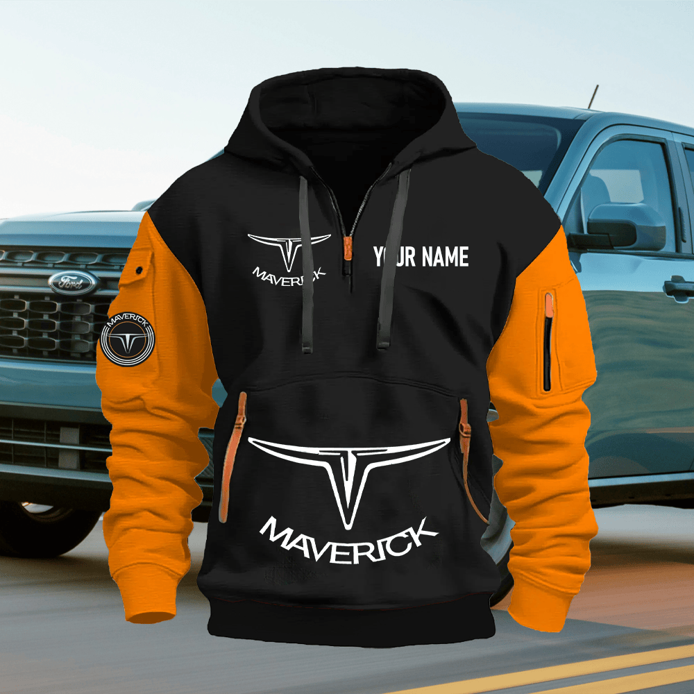 FD MV Custom Name Quarter Zipper Hoodie