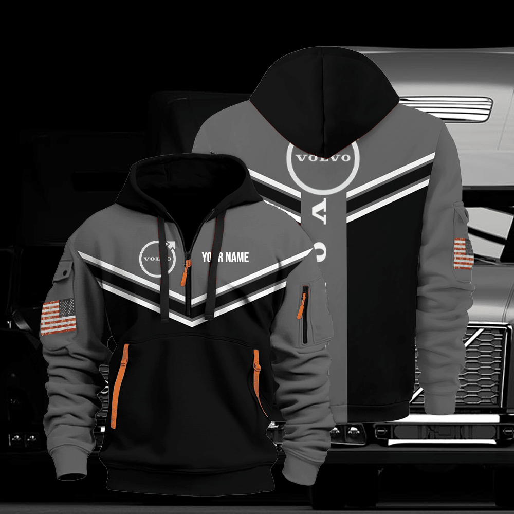 VV custom print name quarter zipper jacket