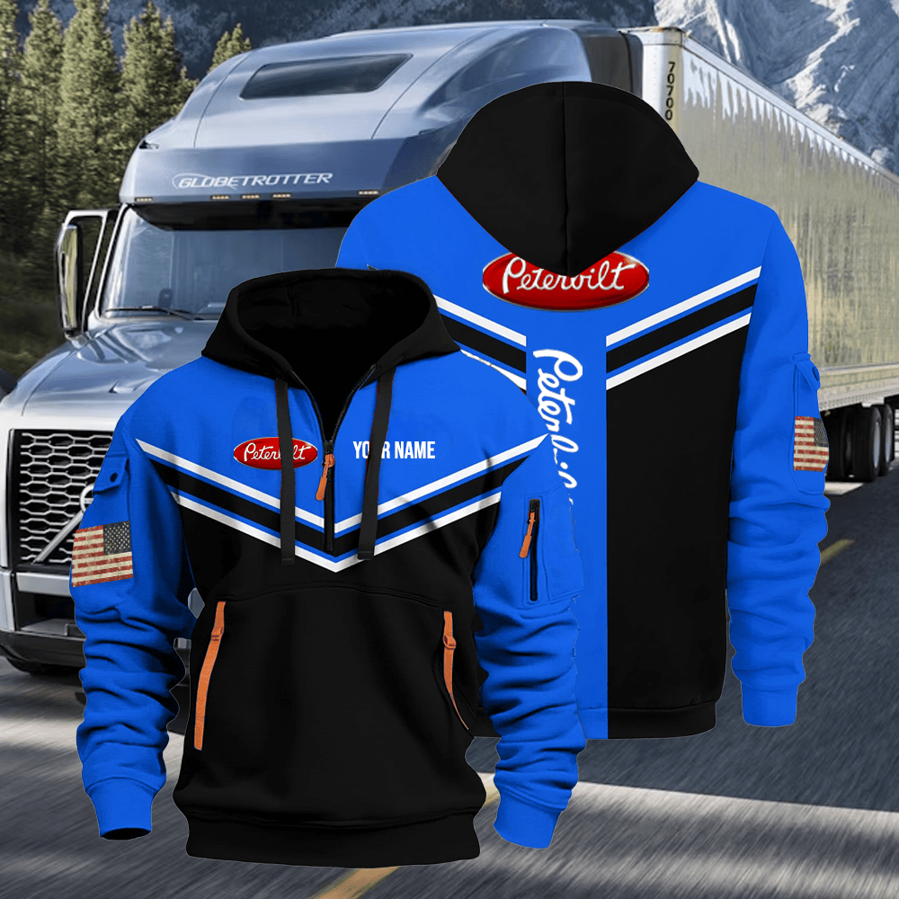PB custom print name quarter zipper jacket