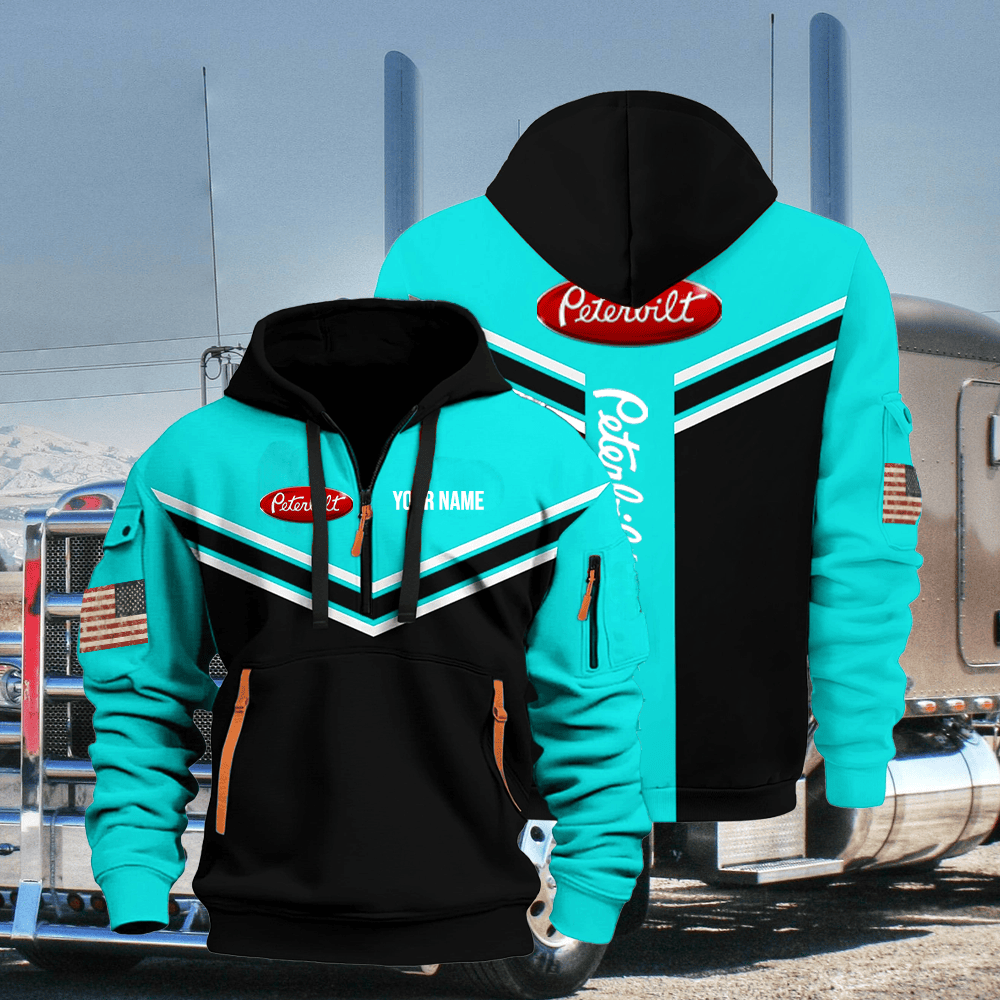 PB custom print name quarter zipper jacket