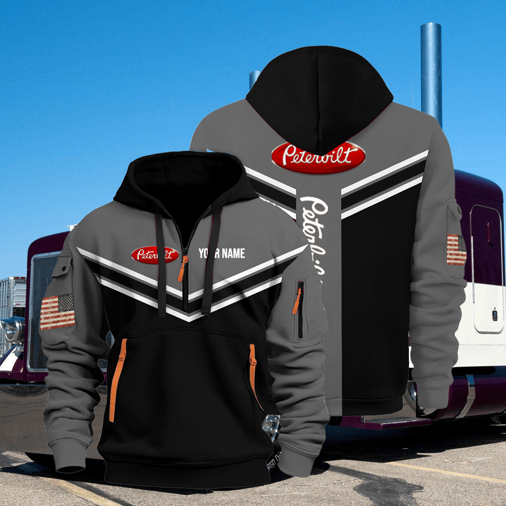 PB custom print name quarter zipper jacket