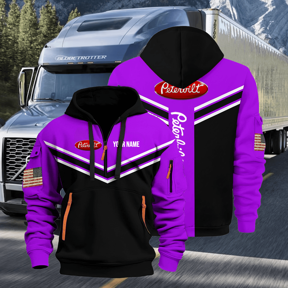 PB custom print name quarter zipper jacket