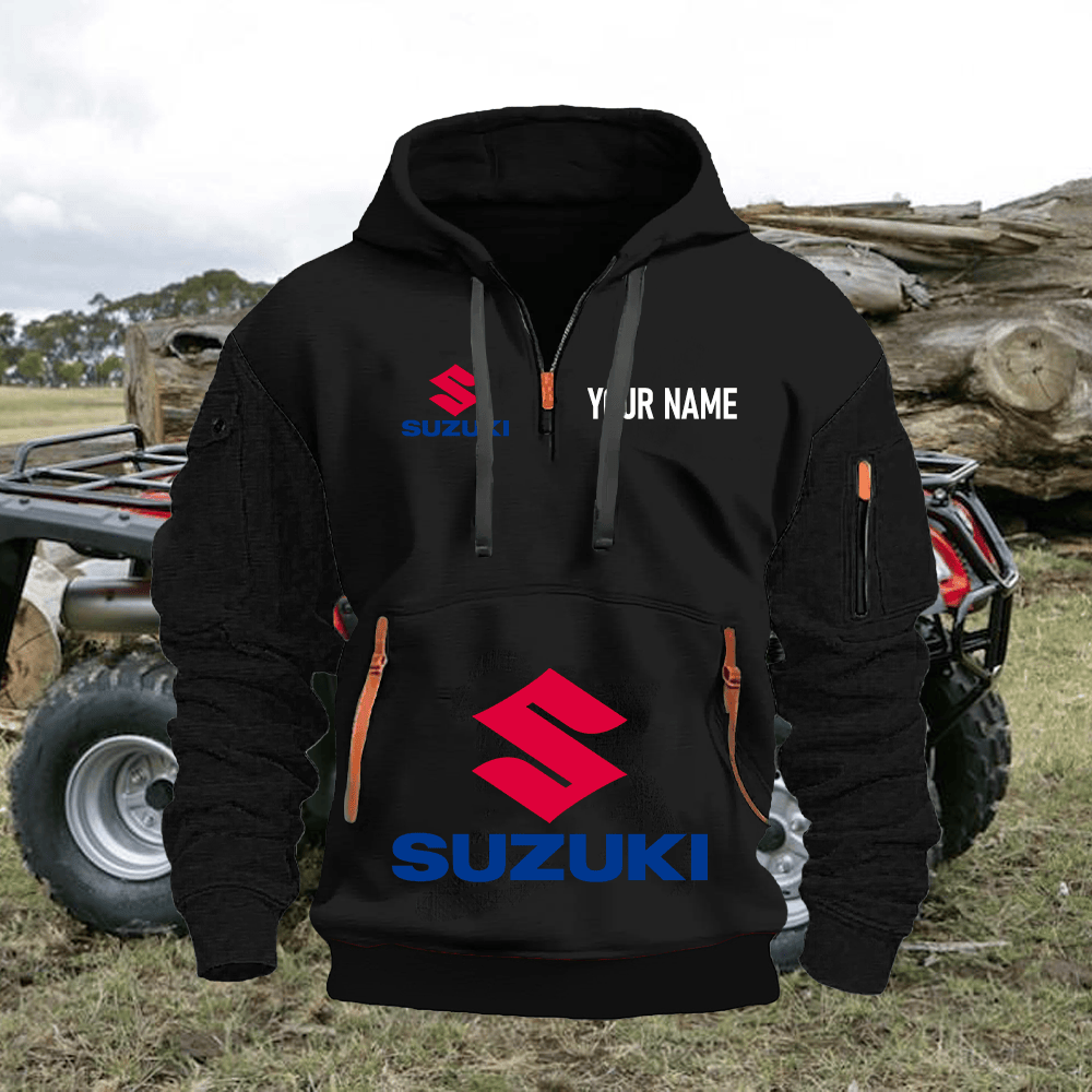 SZ Custom Name Quarter Zipper Hoodie