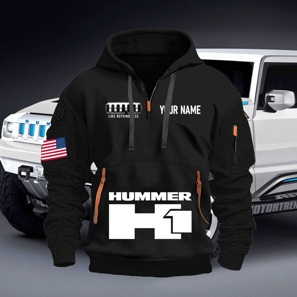 HM1 Custom Name Quarter Zipper Hoodie