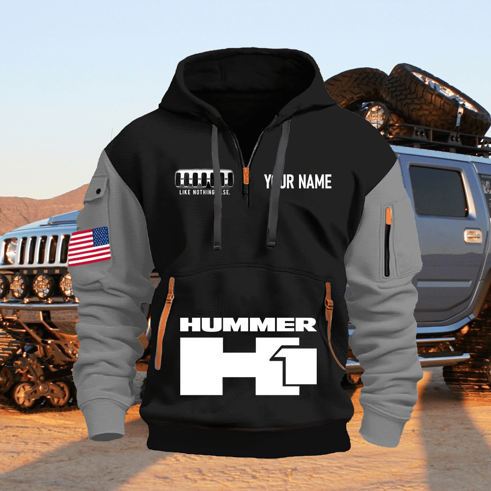 HM1 Custom Name Quarter Zipper Hoodie