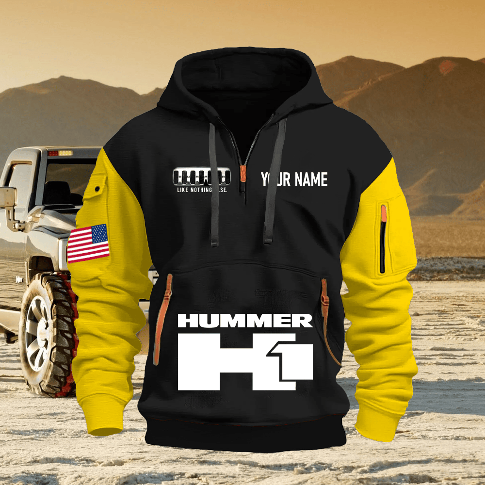 HM1 Custom Name Quarter Zipper Hoodie