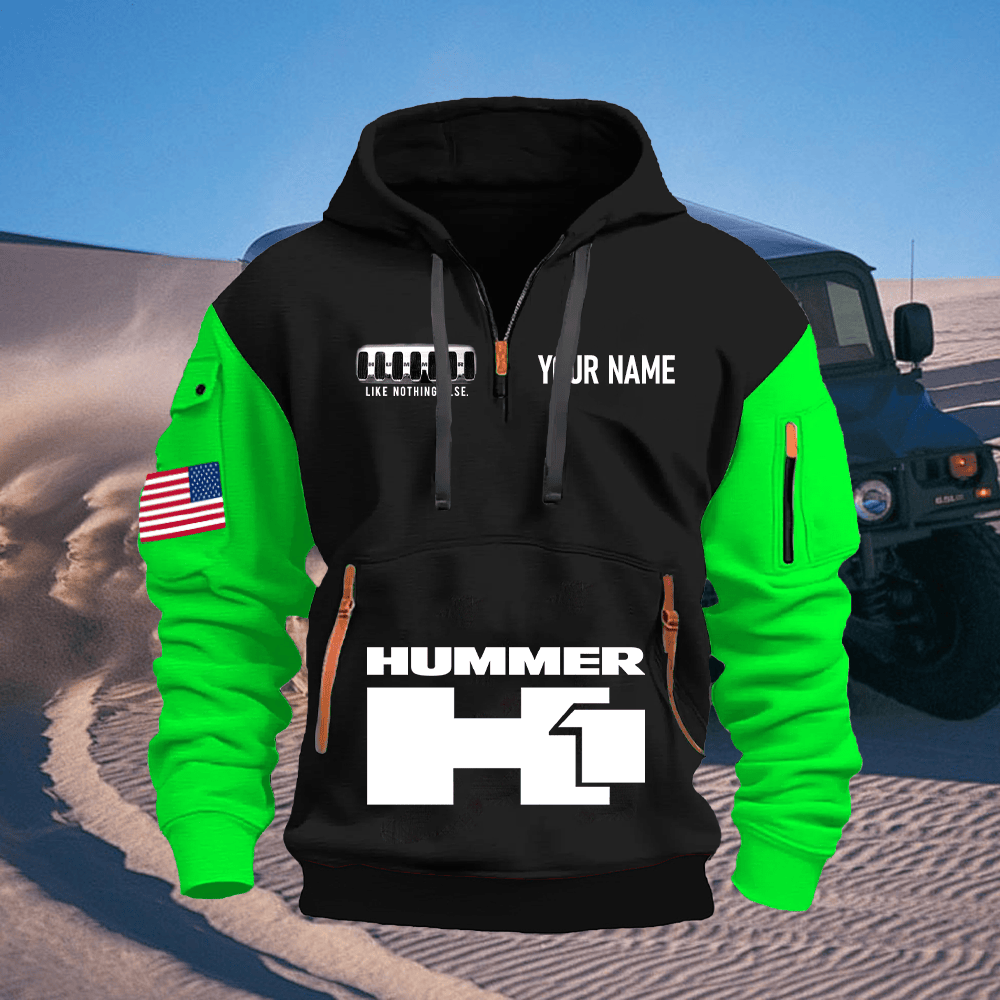 HM1 Custom Name Quarter Zipper Hoodie