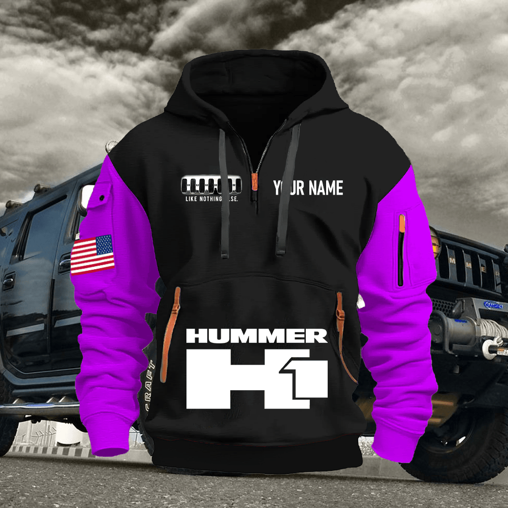 HM1 Custom Name Quarter Zipper Hoodie