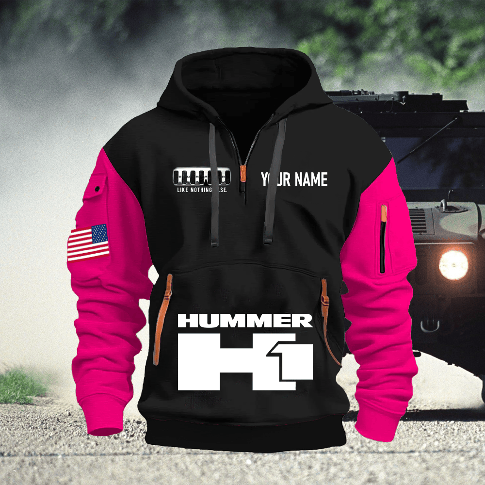 HM1 Custom Name Quarter Zipper Hoodie