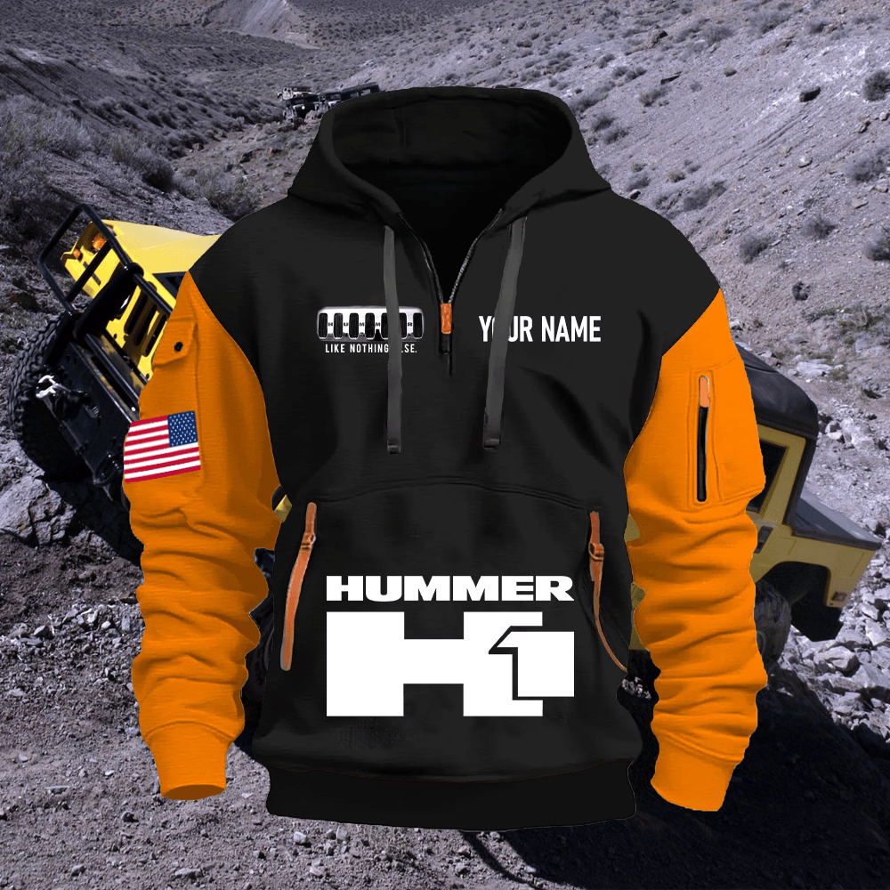 HM1 Custom Name Quarter Zipper Hoodie