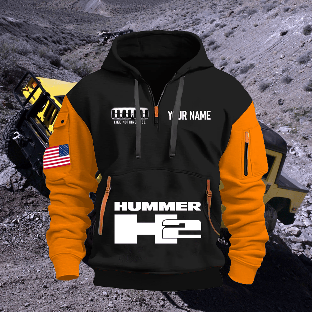HM2 Custom Name Quarter Zipper Hoodie