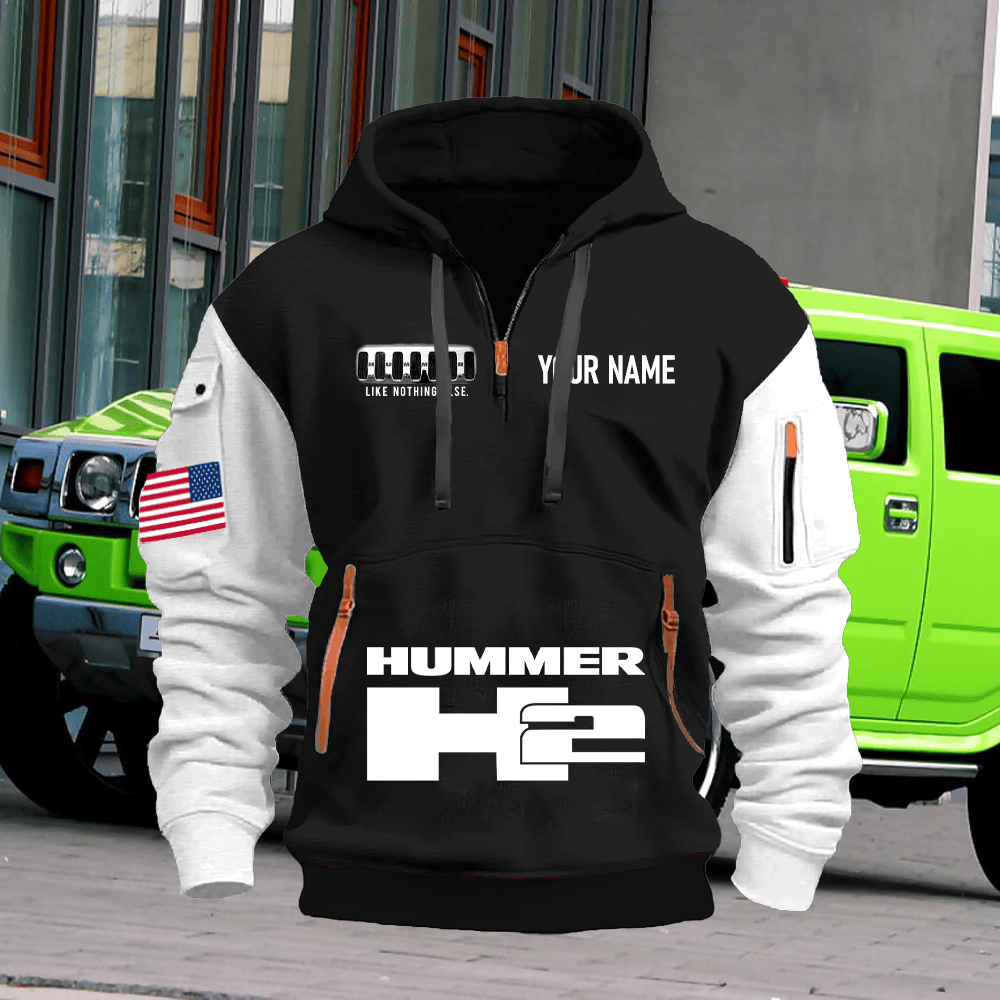 HM2 Custom Name Quarter Zipper Hoodie