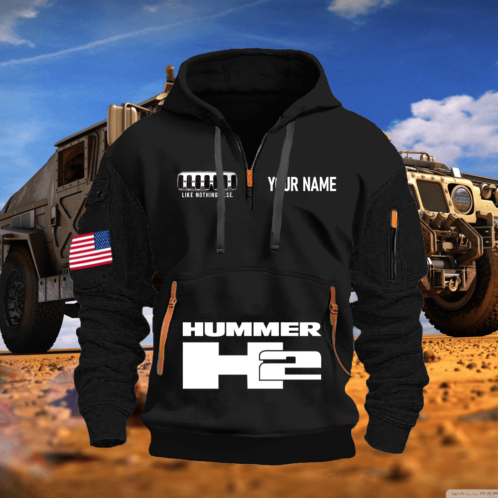HM2 Custom Name Quarter Zipper Hoodie