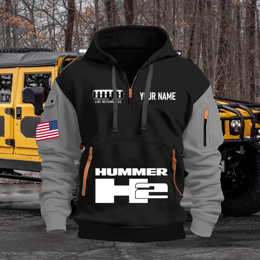 HM2 Custom Name Quarter Zipper Hoodie