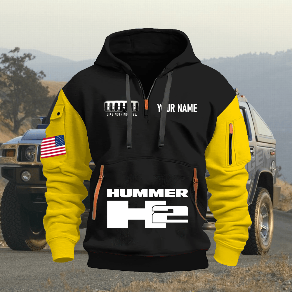 HM2 Custom Name Quarter Zipper Hoodie