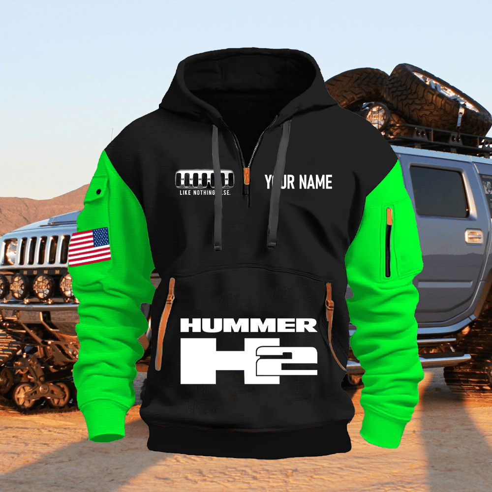 HM2 Custom Name Quarter Zipper Hoodie