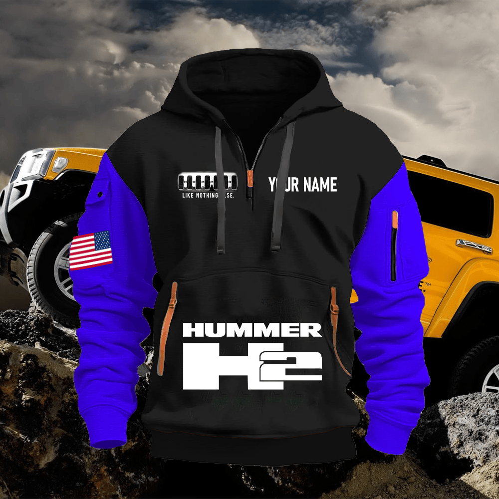 HM2 Custom Name Quarter Zipper Hoodie