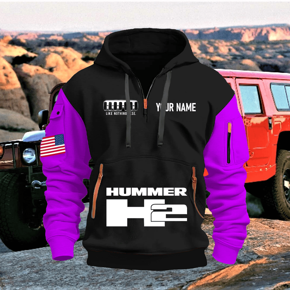 HM2 Custom Name Quarter Zipper Hoodie