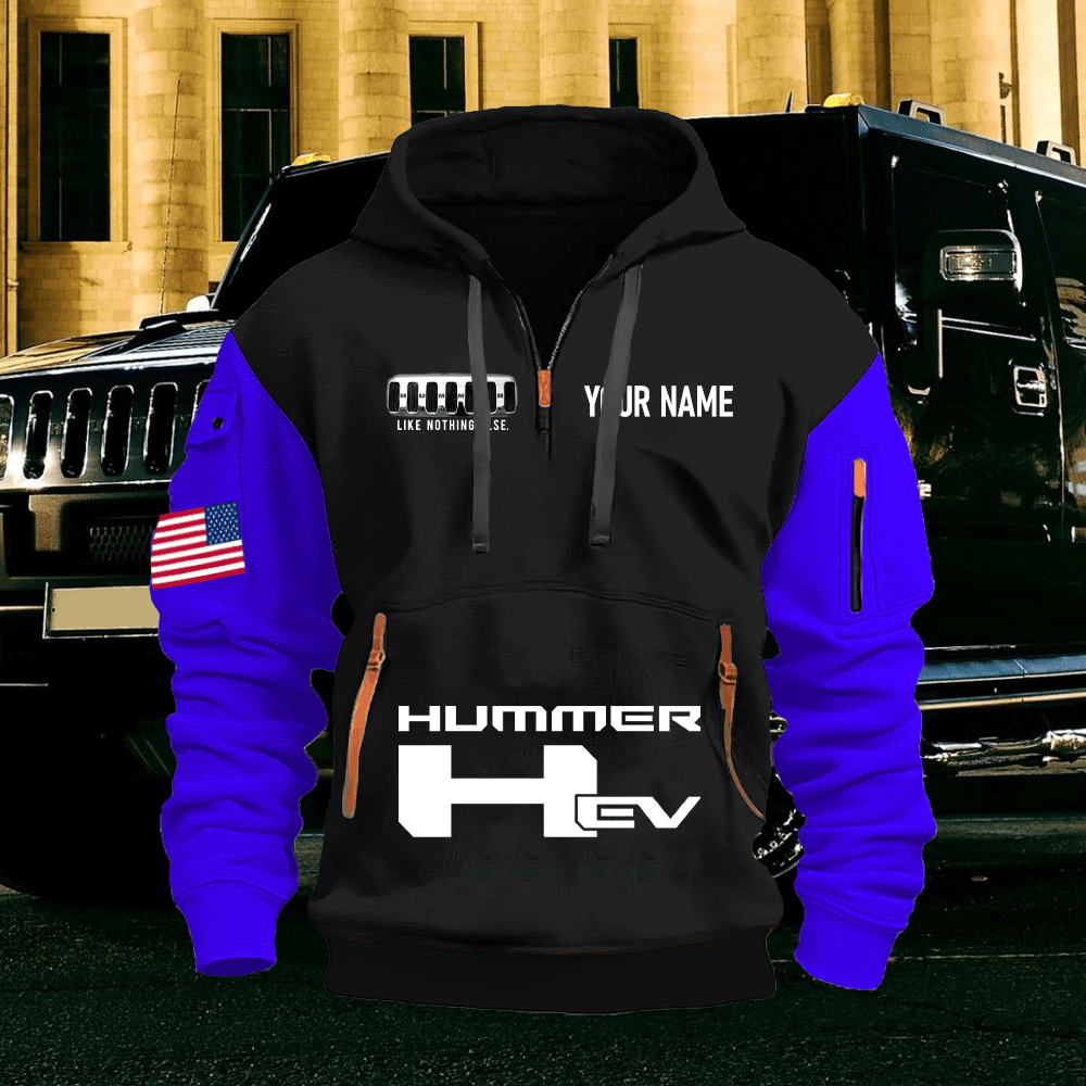 HM EV Custom Name Quarter Zipper Hoodie