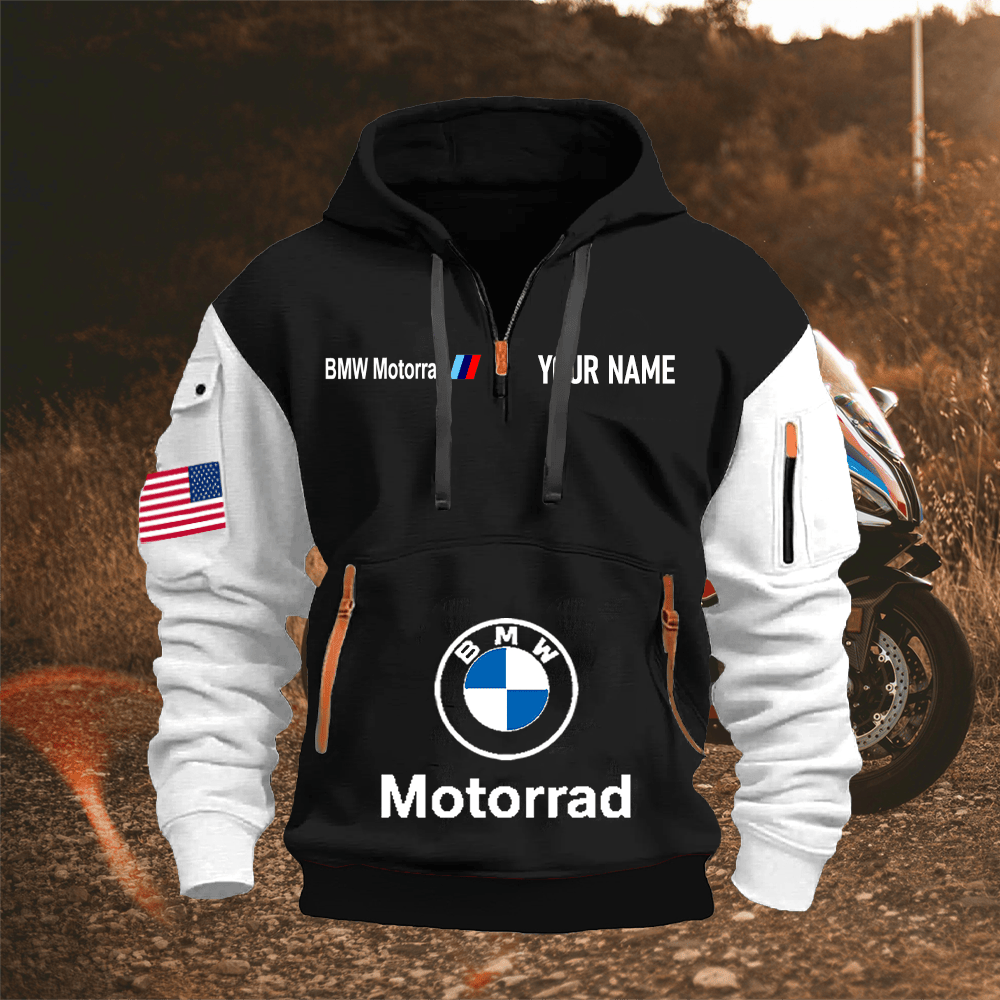 BM Custom Name Quarter Zipper Hoodie