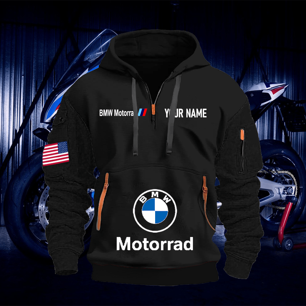 BM Custom Name Quarter Zipper Hoodie