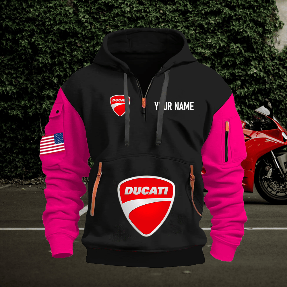 DU Custom Name Quarter Zipper Hoodie