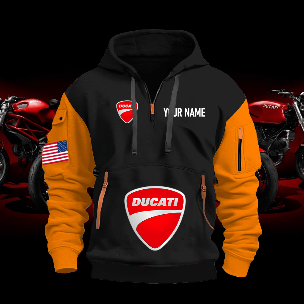 DU Custom Name Quarter Zipper Hoodie