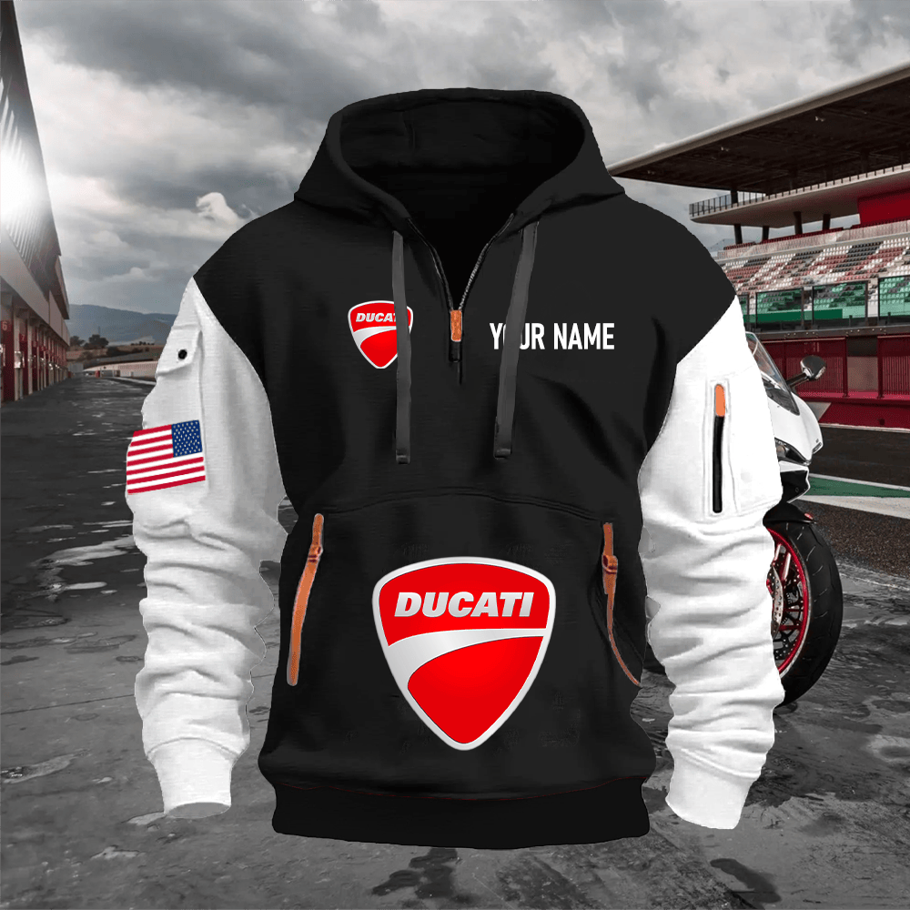 DU Custom Name Quarter Zipper Hoodie