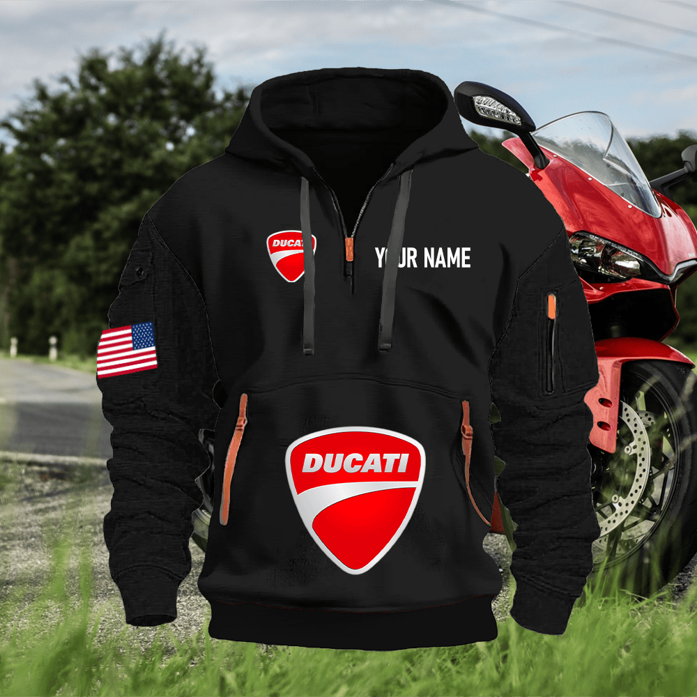 DU Custom Name Quarter Zipper Hoodie