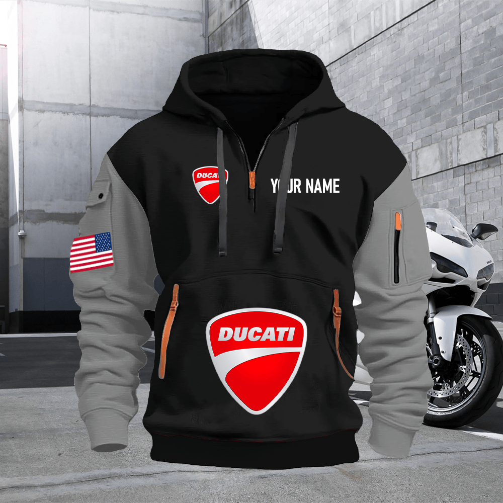DU Custom Name Quarter Zipper Hoodie