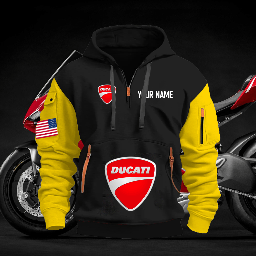DU Custom Name Quarter Zipper Hoodie