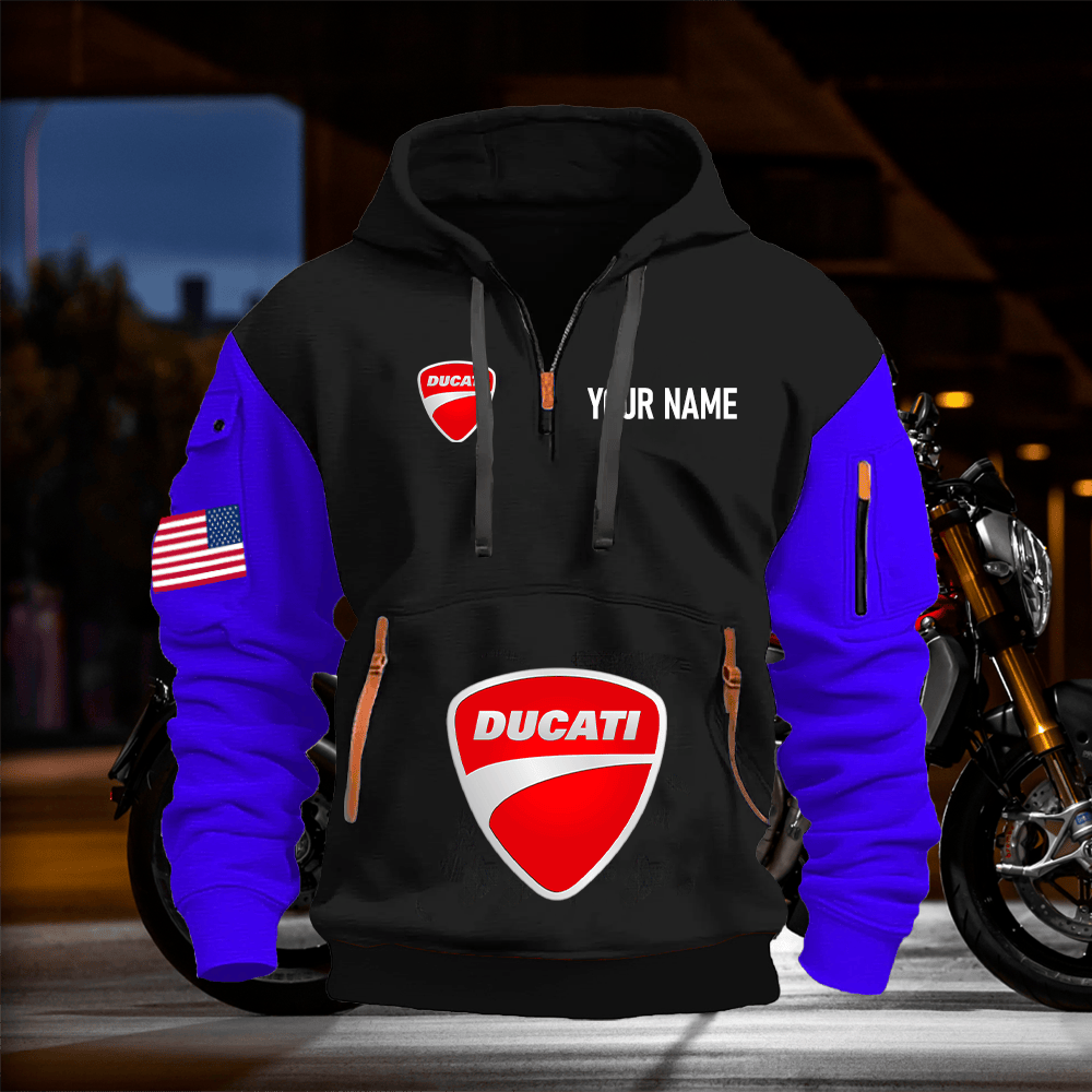 DU Custom Name Quarter Zipper Hoodie