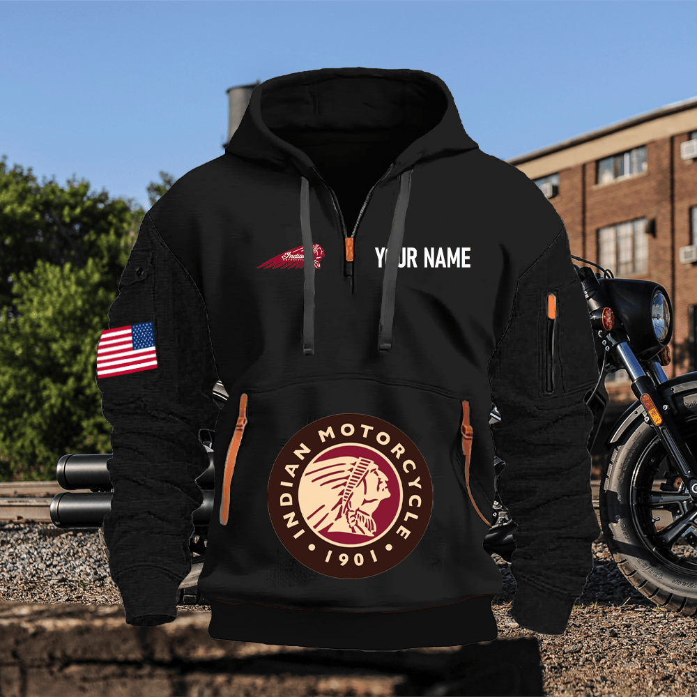ID Custom Name Quarter Zipper Hoodie