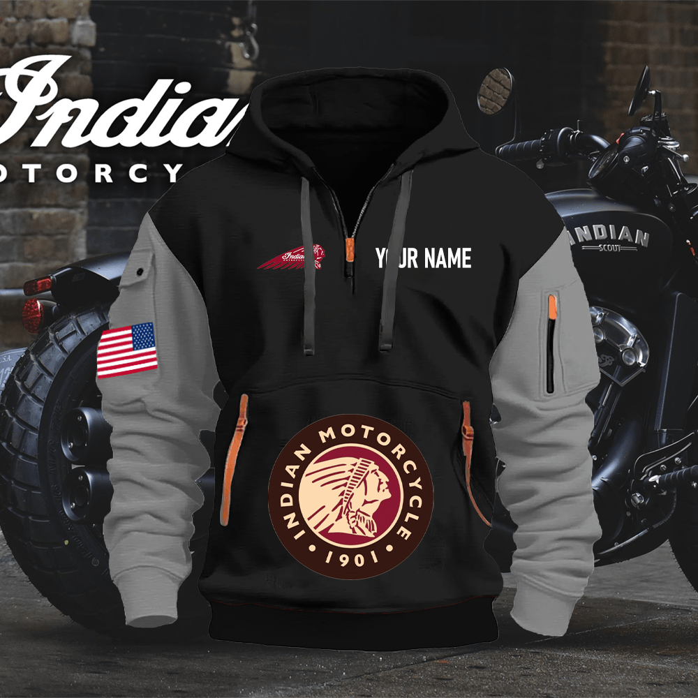 ID Custom Name Quarter Zipper Hoodie