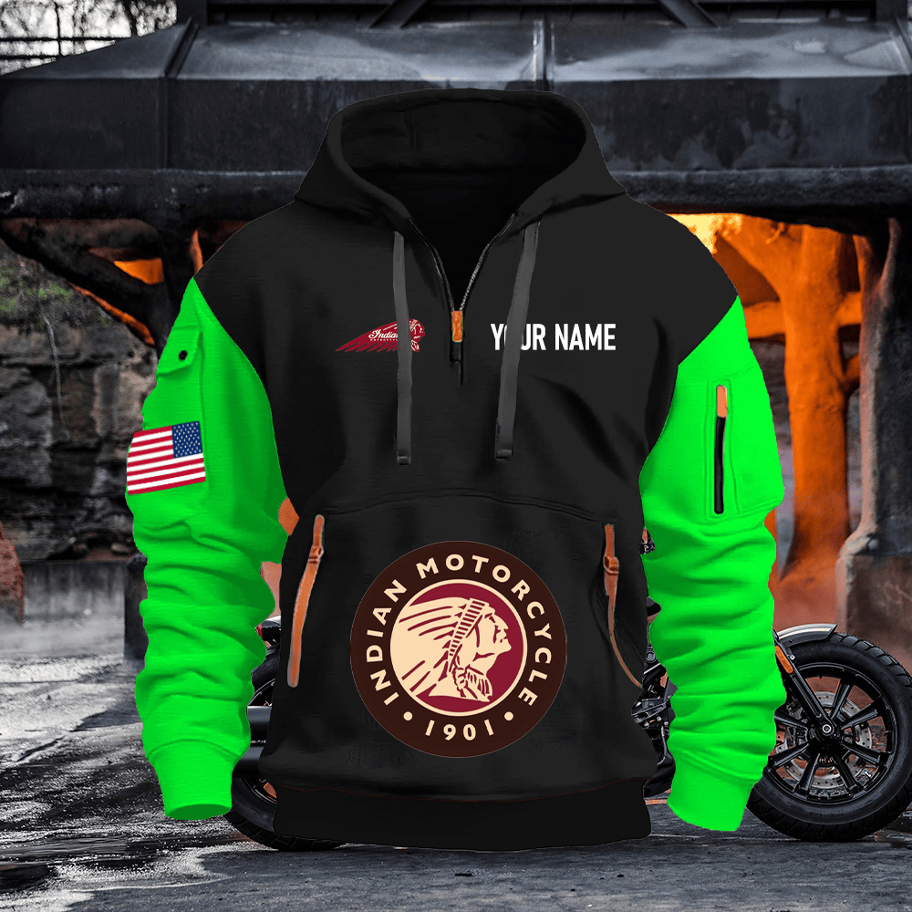 ID Custom Name Quarter Zipper Hoodie
