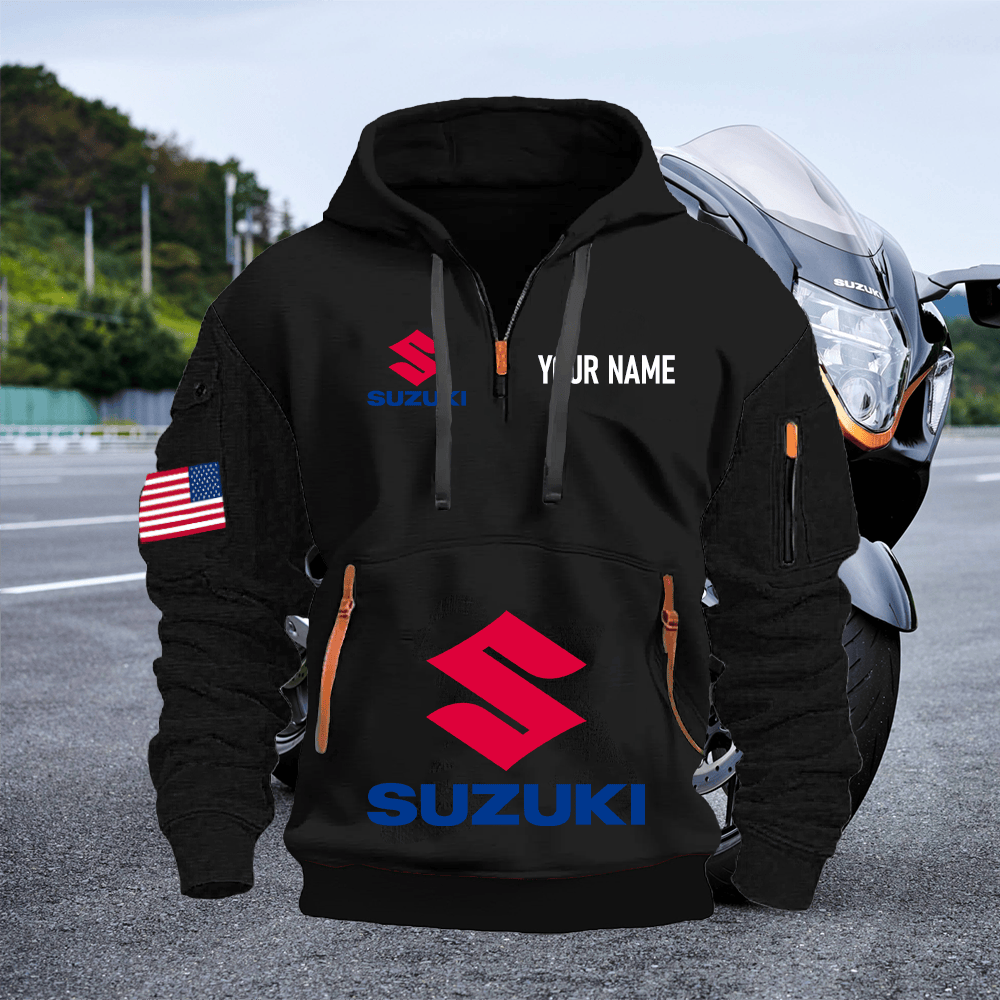SZ Custom Name Quarter Zipper Hoodie