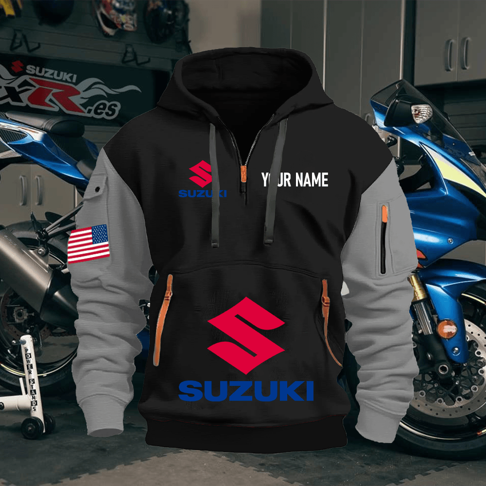 SZ Custom Name Quarter Zipper Hoodie