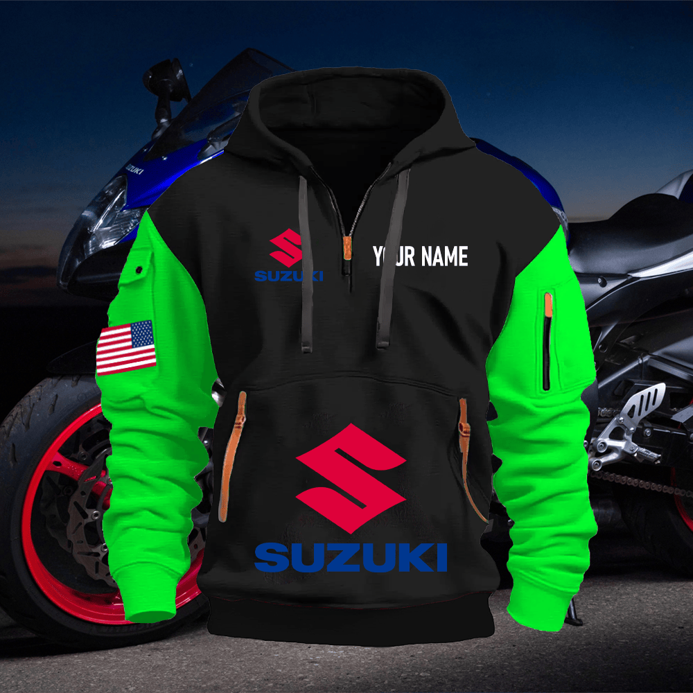 SZ Custom Name Quarter Zipper Hoodie