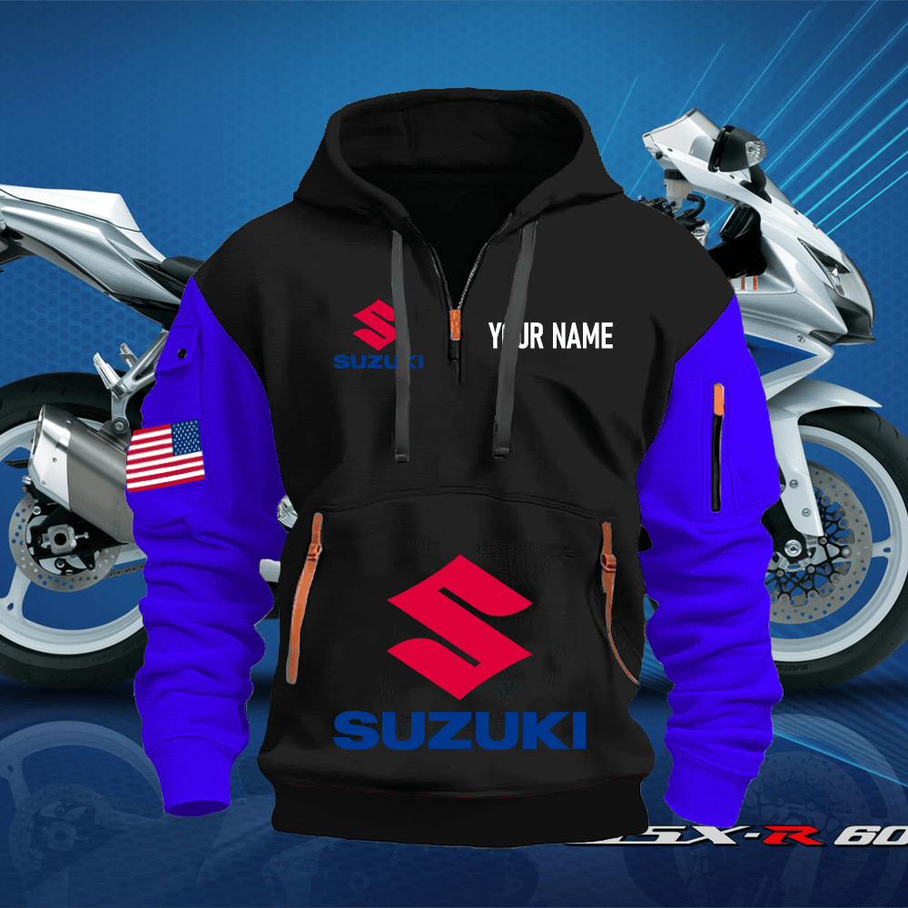 SZ Custom Name Quarter Zipper Hoodie